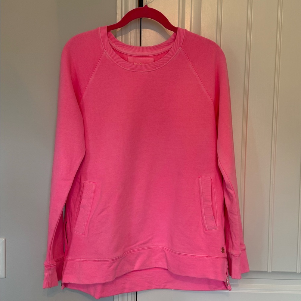 Lilly Pulitzer Bright Pink Luxletic Beach Comber Pullover